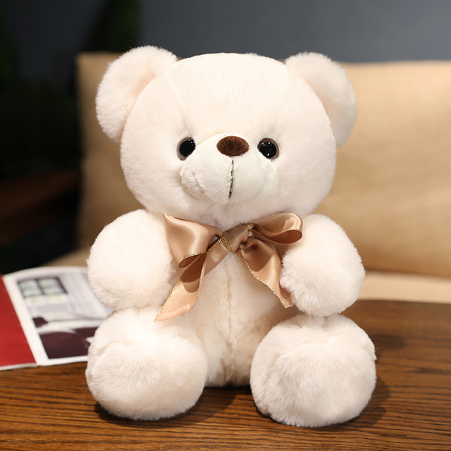 Knot Teddy Bear Plush Toy with Heart and Rose Design