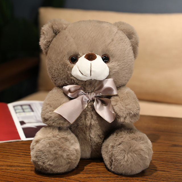 Knot Teddy Bear Plush Toy with Heart and Rose Design