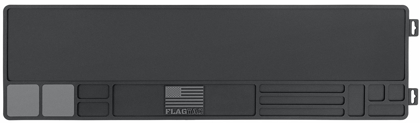 FlagTAC Gun Cleaning Mat for Long Rifle Shotgun & Handguns 36"x10". Magnetic Rubberized Gun Maintenance Mat. Gun Mat Non-Slip Oil-Resistant & Waterproof. Gun Cleaning Kit (Large (36"x10"))